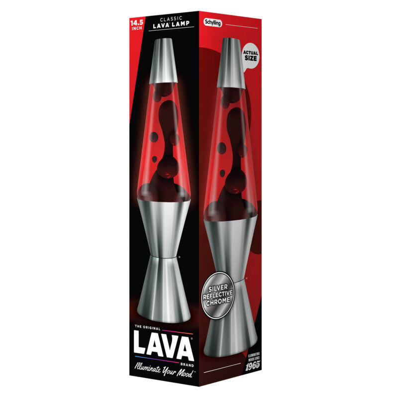14.5″ Lava Lamp Chrome Plated Crimson - US 7507