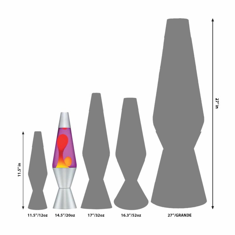14.5” LAVA Lamp – Yellow/Purple/Silver - US 6330