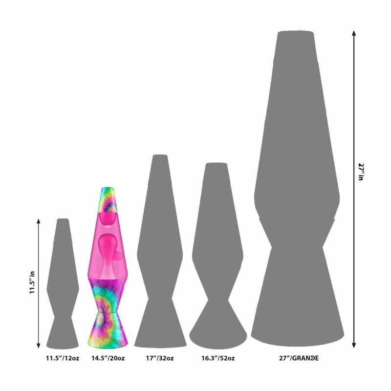 14.5″ LAVA Lamp – Tie Dye Pink Spiral - US 9897