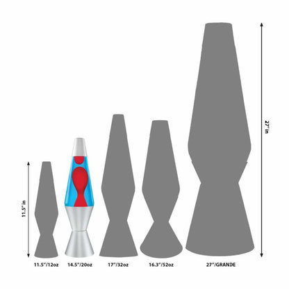 14.5″ LAVA Lamp – Red/Blue/Silver - US 7154
