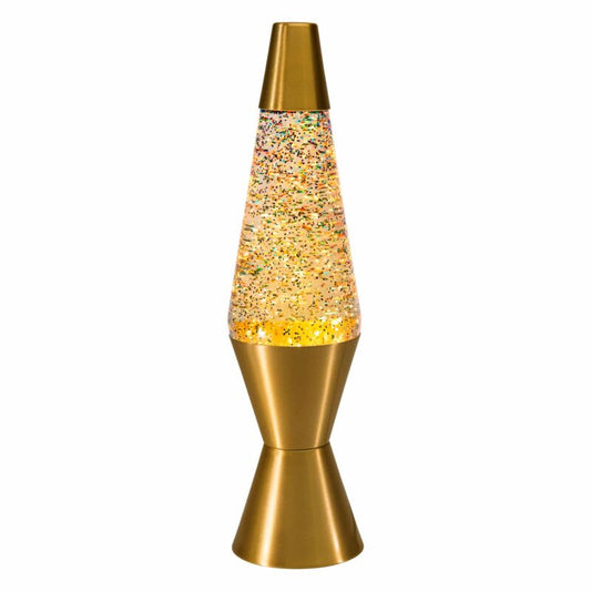 14.5″ LAVA Lamp Rainbow Glitter – Clear/Gold - US 3711