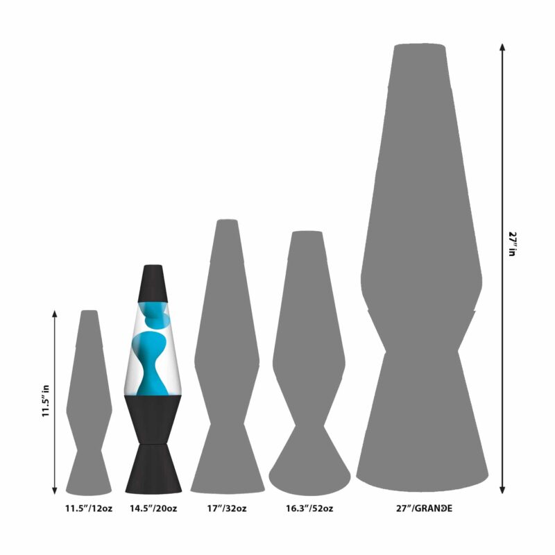 14.5″ LAVA Lamp Neon – Blue/Clear/Black - US 7435