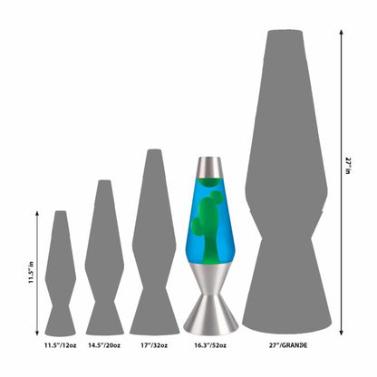 16.3″ LAVA Lamp – Yellow/Blue/Silver - US 9378