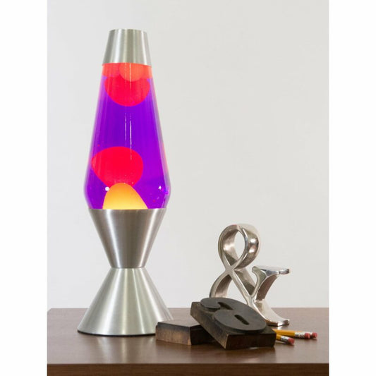 16.3″ LAVA Lamp – Yellow/Purple/Silver - US 6390