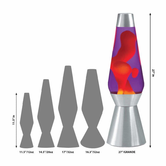 27″ LAVA Lamp Grande – Yellow/Purple/Silver - US 6080